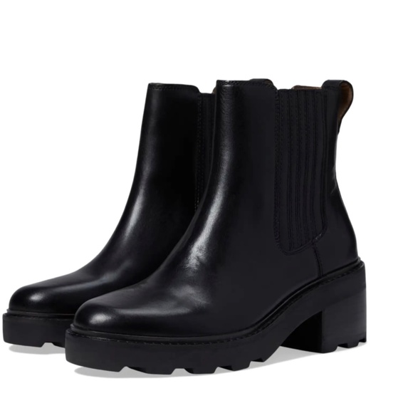 Madewell lugsole heeled chelsea boots black NWT 8 - Picture 1 of 5